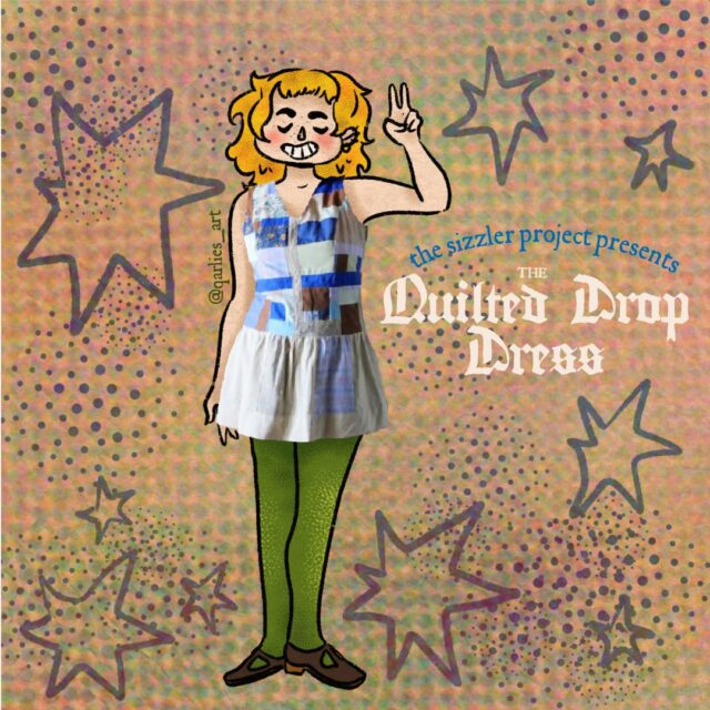 This little number was one of my first patchwork quilting projects! It certainly has it's flaws, but it's still such a fun wear with it's blues and pale yellows. I used an adapted store-bought pattern for this and I love the little drop waist!
#sewingmachine #handmadecrafts #handmade #sewingproject #sewing #conceptartist #illustration #folkartist #montanaartist #70sfashion