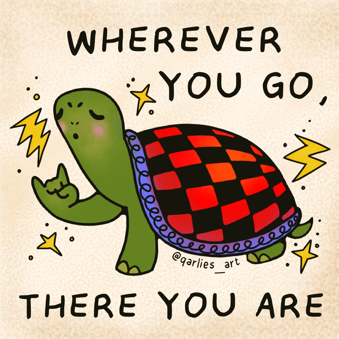 I discovered while making this that someone wrote a book with this as the title. This piece has no correlation that book and is not a recommendation to read it. I just wanted to draw a chill turt. 
If it's good tho let me know.

 #illustrator #montanaartist #folkartist #illustration #conceptartist #digitalart